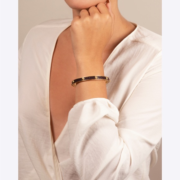 Louis Vuitton Bangle Women Give Me a Clue Gold Galusha Stone Authentic - Picture 7 of 7